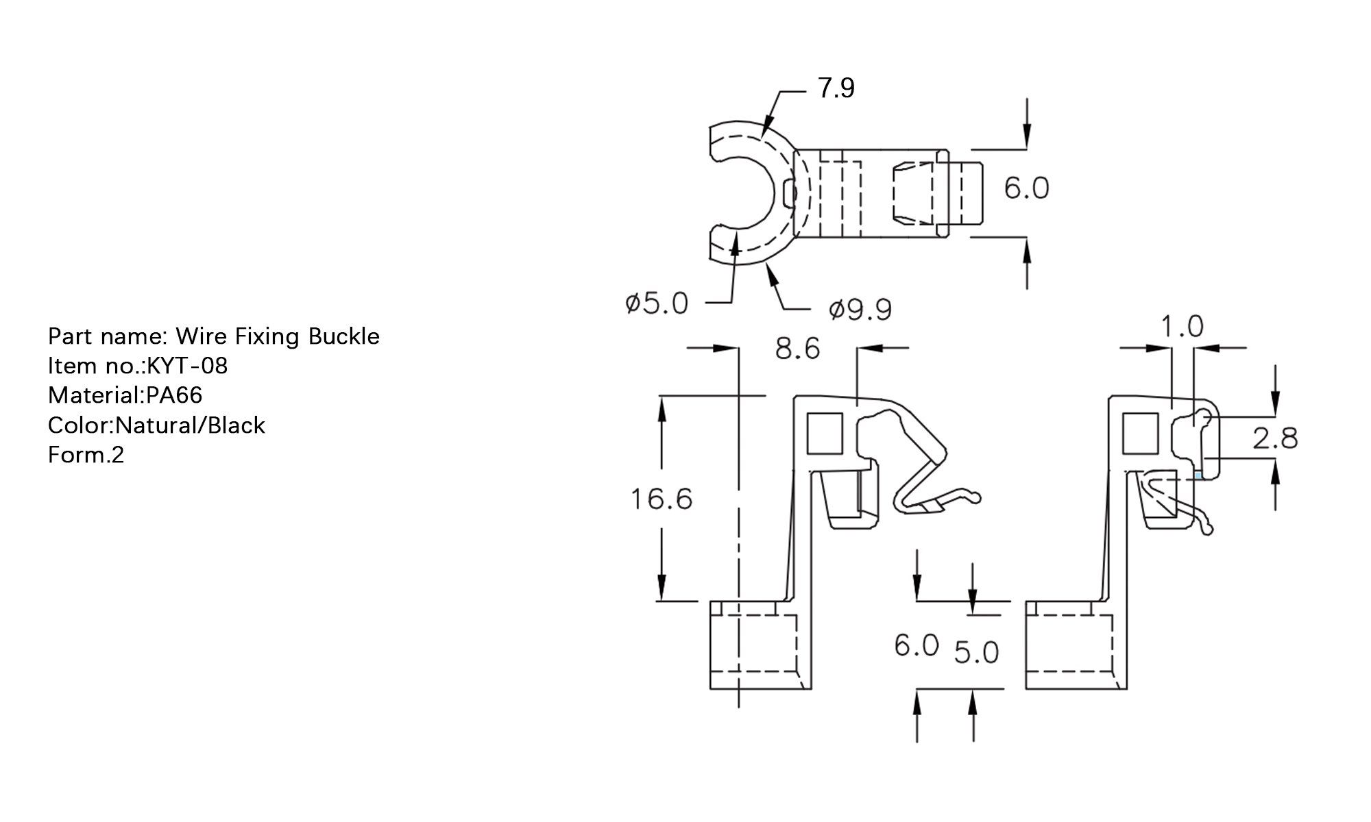 Wire Fixing Buckle KYT-08